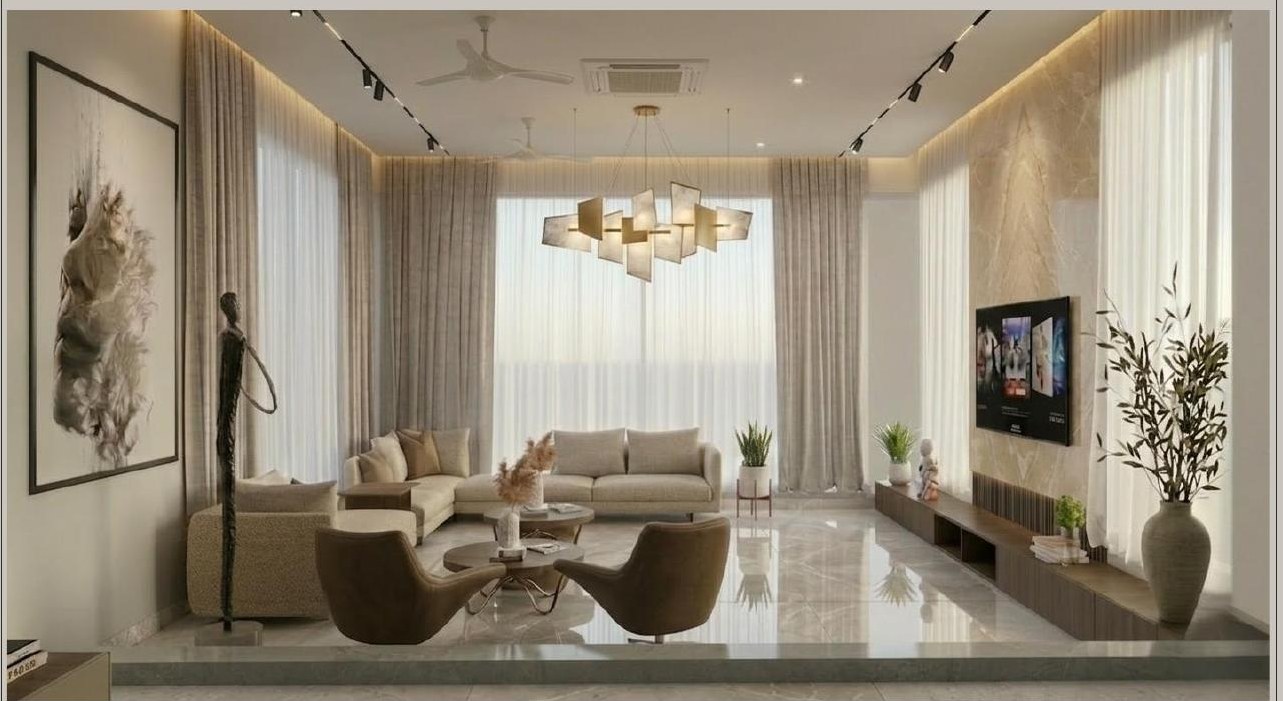 Contemporary living room interior